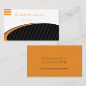 Zwart modern stijlvol visitekaartje (Voorkant / Achterkant)