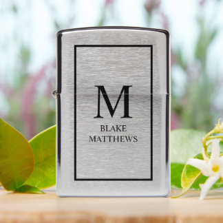 Zwart monogram en naam op maat