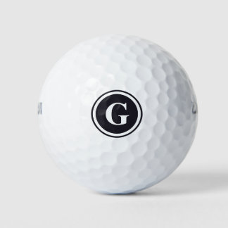 Zwart Monogram Gepersonaliseerde Golfballen