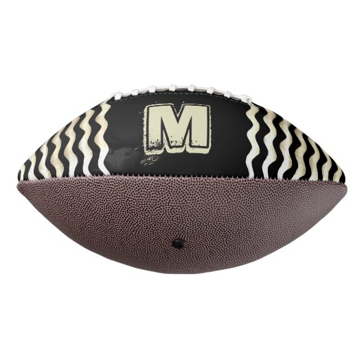 zwart Monogram jaarnummer American Football (Gedraaid 270)