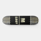  zwart Monogram jaarnummer Skateboard (Horizontaal)