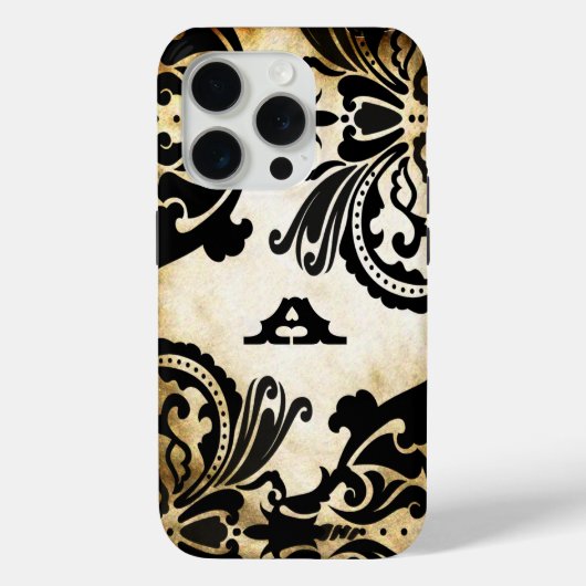 Zwart monogram  katoenkern esthetisch Case-Mate iPhone case (Achterkant)