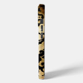 Zwart monogram  katoenkern esthetisch Case-Mate iPhone case (Achterkant / Links)