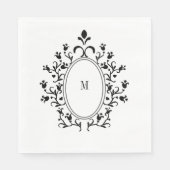 Zwart Monogram Servet (Voorkant)