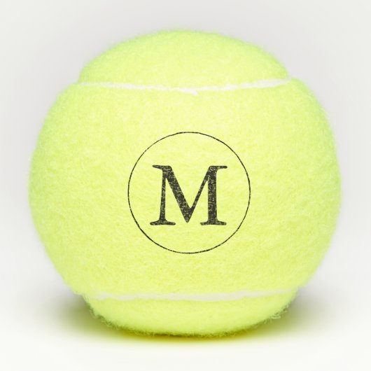 Zwart monogram tennisballen (Voorkant)