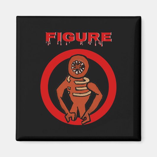 Zwart Monster Horror Spel Deuren Halloween Klanten Magneet (Voorkant)