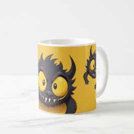 zwart monster koffiemok