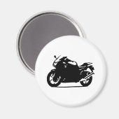 zwart motorfiets icoon magneet (Voorkant / Achterkant)