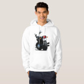 Zwart Motorfiets Mannen Hoodie (Voorkant volledig)