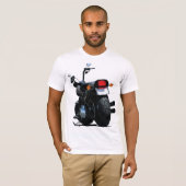 Zwart Motorfiets Mannen T-shirt (Voorkant volledig)