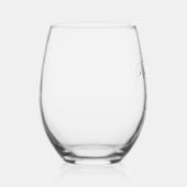 Zwart Mr en Mrs Elegant Script Typografie Wijnglas Zonder Voet (Rechts)