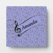 Zwart muzikaal gepersonaliseerd fotoplaat (Voorkant)