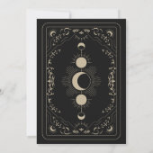 Zwart Mystic Virgo Zodiac 21e verjaardag Kaart (Achterkant)