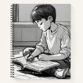 Zwart N Wit Studie SPIRAL notitieboek (Voorkant)