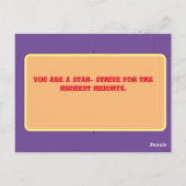 Zwart naar school standaard Briefkaart (Achterkant)