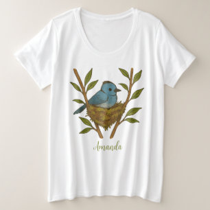 Zwart-Naped Monarch genesteld tussen de bladeren Grote Maat T-shirt