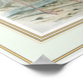 Zwart-Necked Stilts door het water Poster (Hoek)