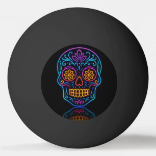 Zwart, neon suiker schedel/dag van de doden welkom pingpongballen