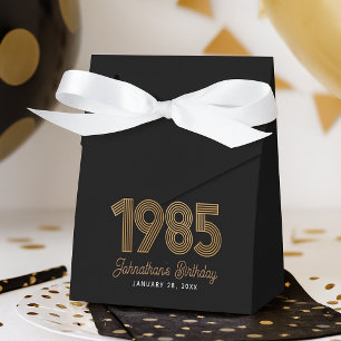 Zwart nepgoud 1985 40e verjaardag bedankdoosjes