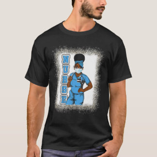 Zwart niform gezichtsmasker Afro Afrikaanse buikpi T-shirt