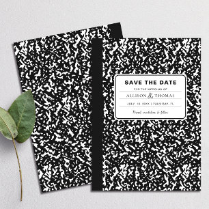 Zwart Notitieboek Teacher Funny Save The Date Wedd Kaart