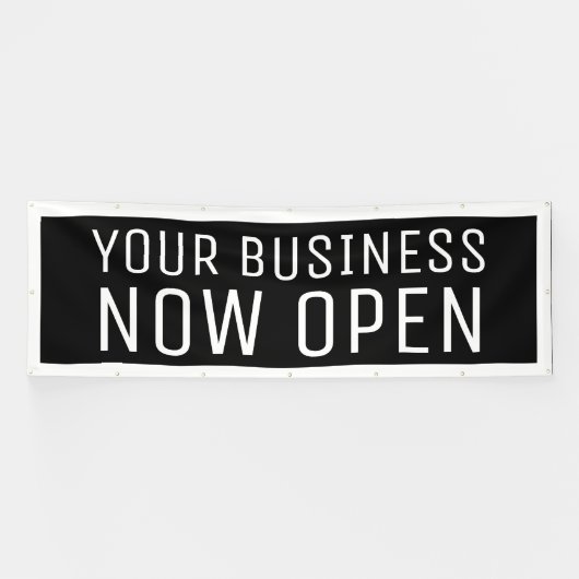 Zwart, nu open banner (Horizontaal)