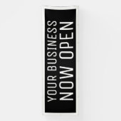 Zwart, nu open banner (Verticaal)