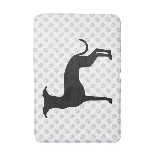 Zwart (of een andere kleur) ijzige Silhouette en p Badmat (Voorkant Verticaal)