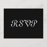 Zwart of ELKE KLEUR Trendy RSVP Huwelijksreactie