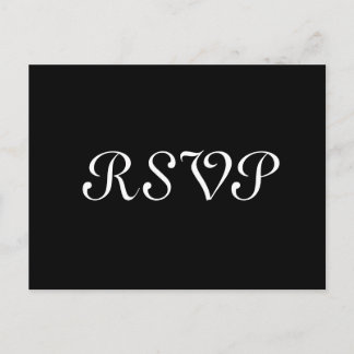Zwart of ELKE KLEUR Trendy RSVP Huwelijksreactie Uitnodiging Briefkaart