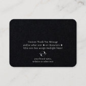 Zwart of Grijs. Bedrijf logo, foto & groet Visitekaartje (Achterkant)