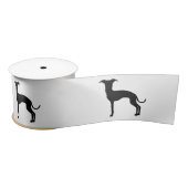 Zwart (of uw kleur) Italiaans Greyhound Silhouette Lint (Spoel)