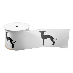 Zwart (of uw kleur) Italiaans Greyhound Silhouette Lint