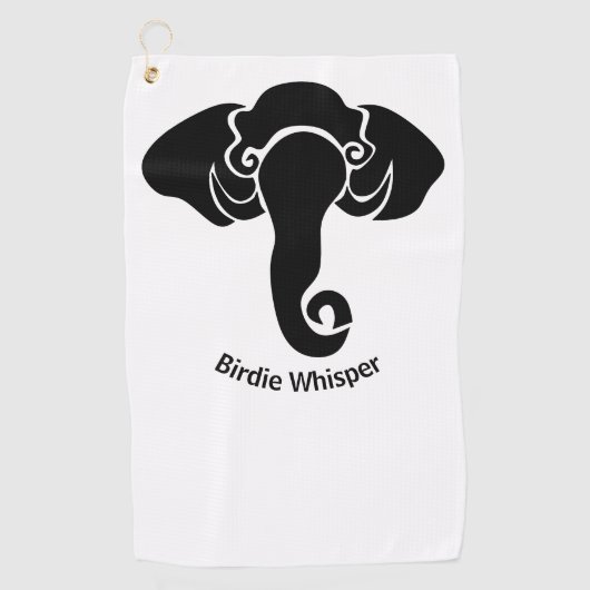 Zwart Olifant Familie Thuis Adres Republikein Golfhanddoek (Voorkant)