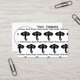 Zwart Olifant Familie Thuis Adres Republikein Visitekaartje