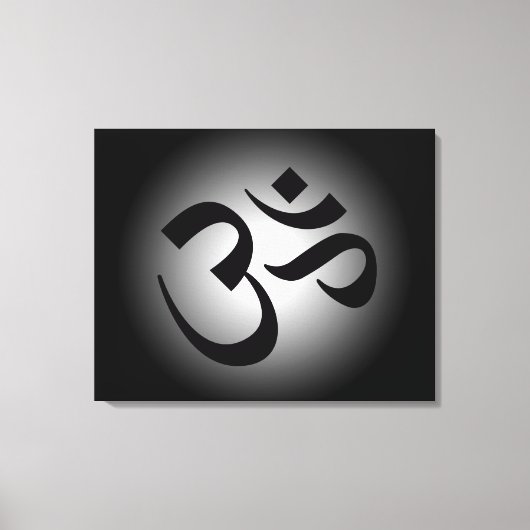Zwart OM-symbool Canvas Afdruk (Voorkant)