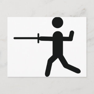 zwart omheiningssymbool logo briefkaart