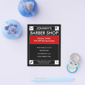 Zwart omhulde barber flyer (Enkel)