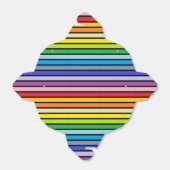 Zwart omlijnd brederspectrum regenboogstrips bedankdoosjes (Uitgevouwen)