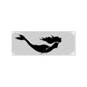 Zwart onderwater zeemeermin aangepast hart rubberstempel (Gestempeld)