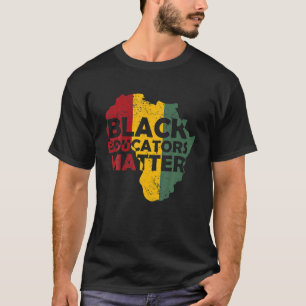 Zwart onderwijs Matter Teacher African Roots Black T-shirt
