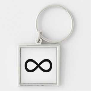 Zwart oneindigheidssymbool sleutelhanger