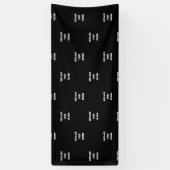 Zwart ontwerp met aangepaste foto of tekst spandoek (Verticaal)