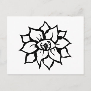zwart oog van de bloem briefkaart