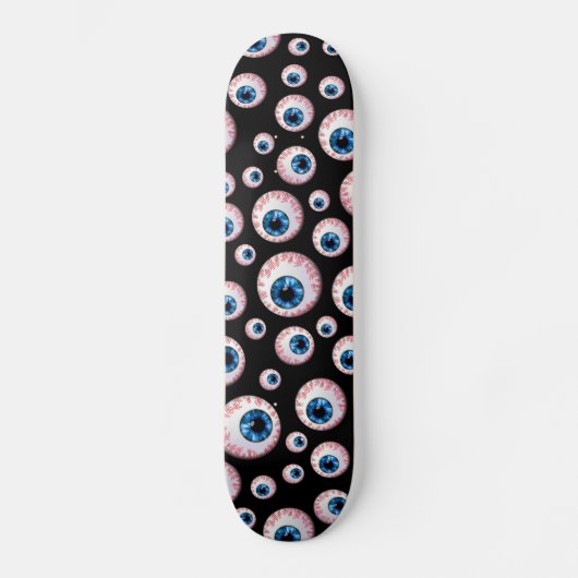 Zwart oogbolpatroon skateboard (Voorkant)