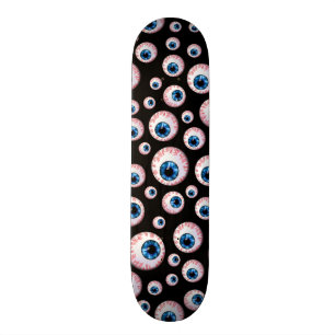 Zwart oogbolpatroon skateboard