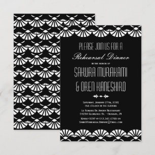 Zwart-oosterse deco-stijl repetitie kaart