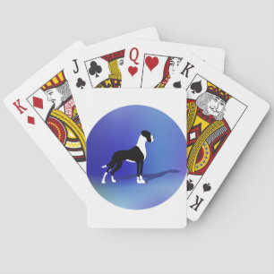 Zwart op blauw speelkaarten