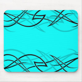 Zwart op Cyaan "Elegance" Mousepad Muismat