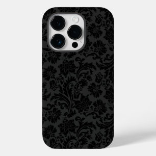 Zwart op donkergrijs  damasks Case-Mate iPhone 14 pro hoesje
